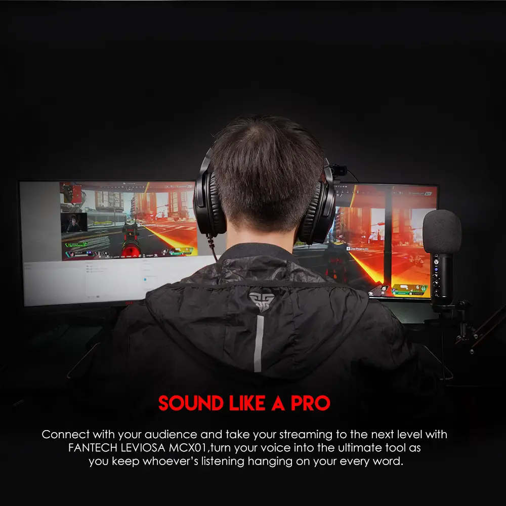 Конденсаторний мікрофон Fantech MCX01 Leviosa на підставці Чорний (1105224212) - фото 7 Конденсаторний мікрофон Fantech MCX01 Leviosa на підставці Чорний (1105224212) - фото 7