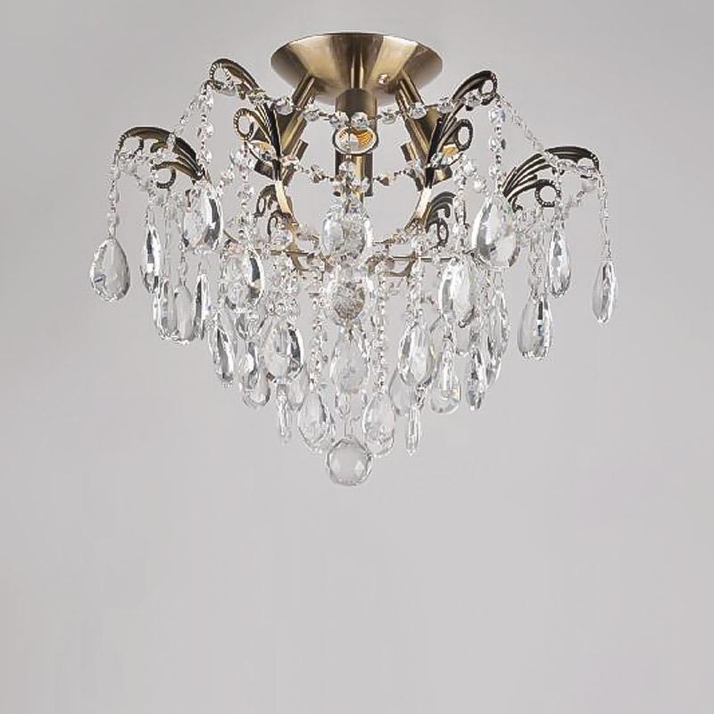 Люстра потолочная хрустальная Light House SRS-16215/6 на шесть ламп Бронза