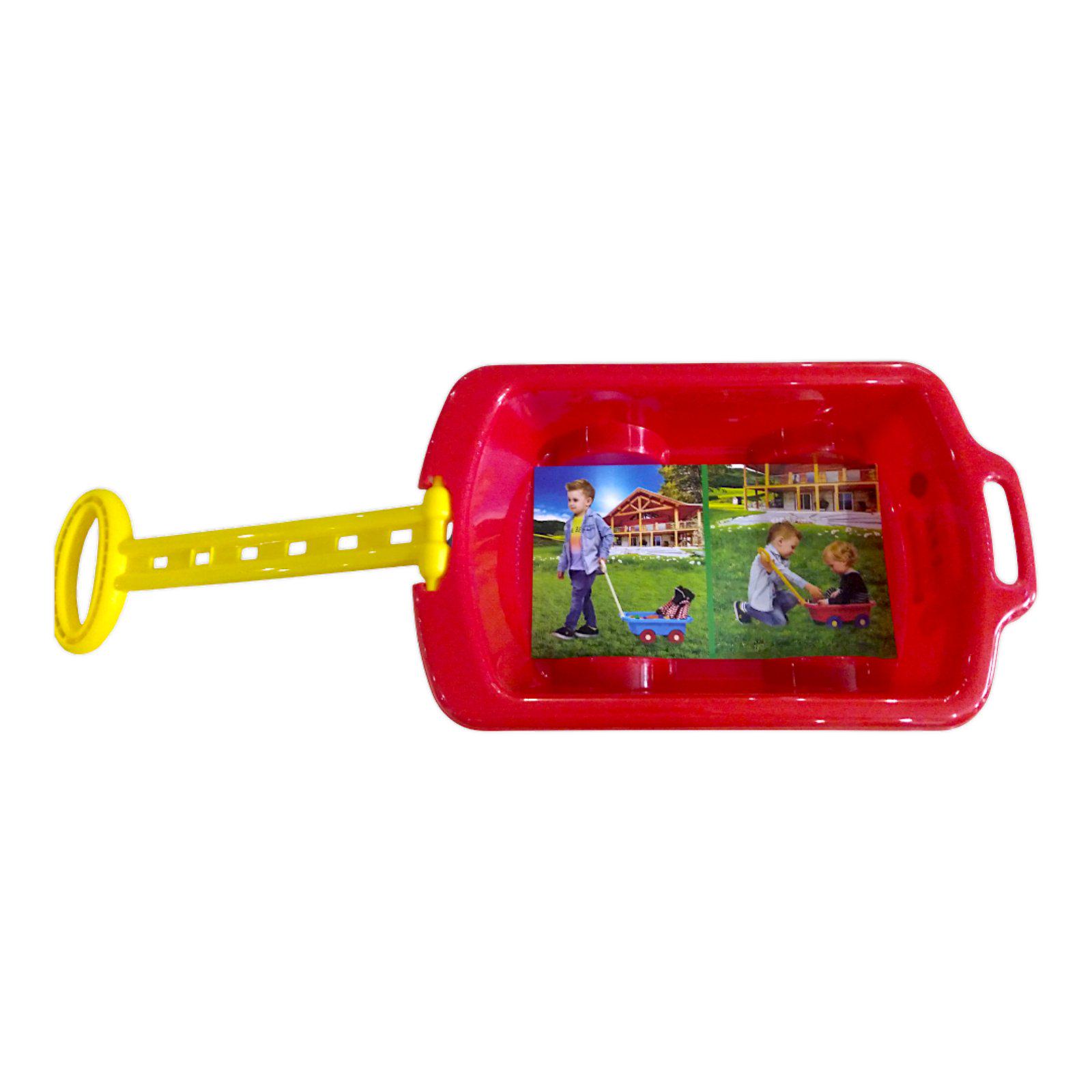 Детская тележка с ручкой Marmat Красная - фото 4 Детская тележка с ручкой Marmat Красная - фото 4