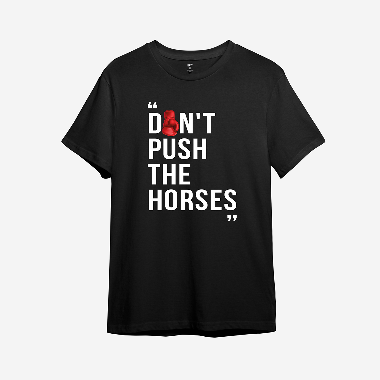 Футболка мужская JHK с принтом "Don't Push The Horses" S Черный (ПН315-2) Футболка мужская JHK с принтом "Don't Push The Horses" S Черный (ПН315-2)