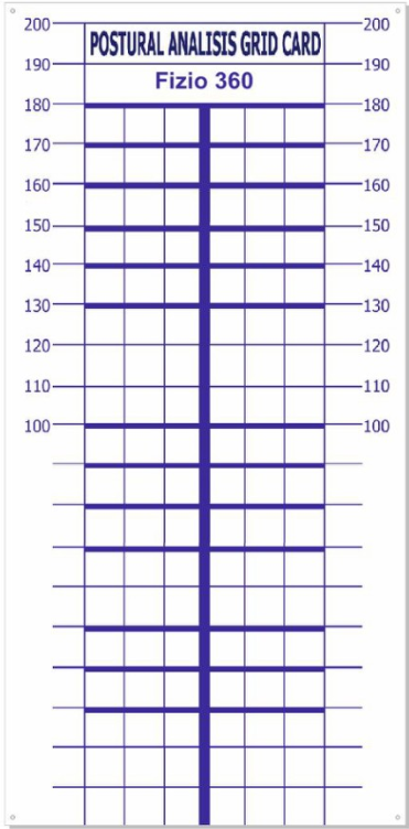 Постуральная карта для определения нарушения осанки тела 1000x2005 мм Синий (0026)