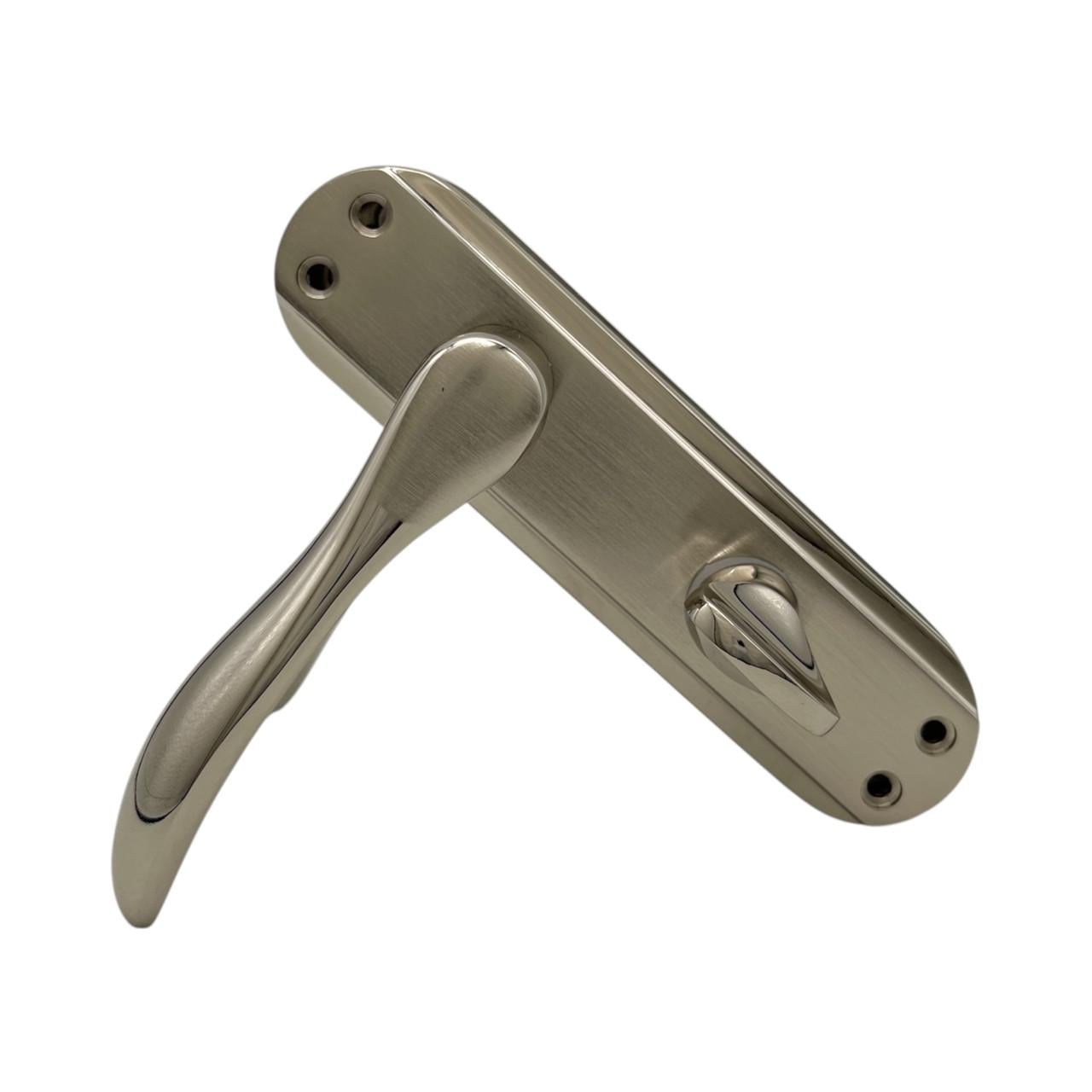 Ручки латунные межкомнатные Ozcanlar 62 мм Eko Bodrum WC Ni̇k/Saten (360017)