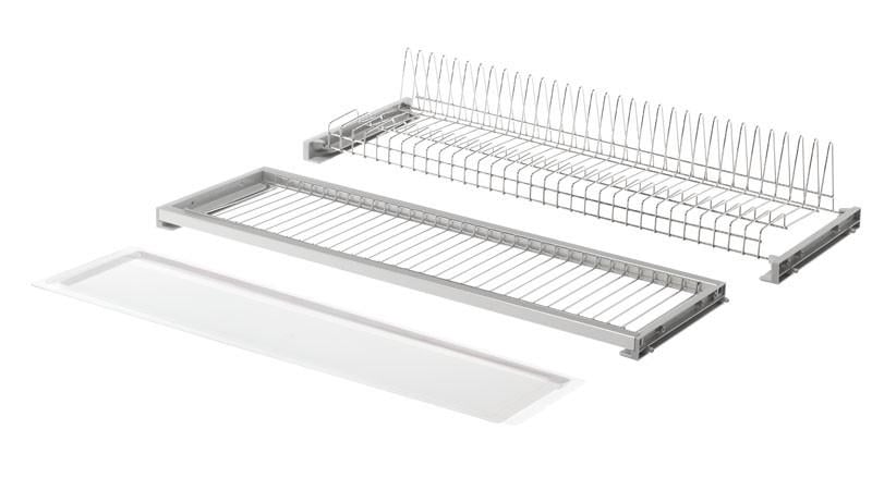 Комплект сушилок для посуды Vibo со стационарной рамкой и пластиковым поддоном для модуля 450 мм (11662)
