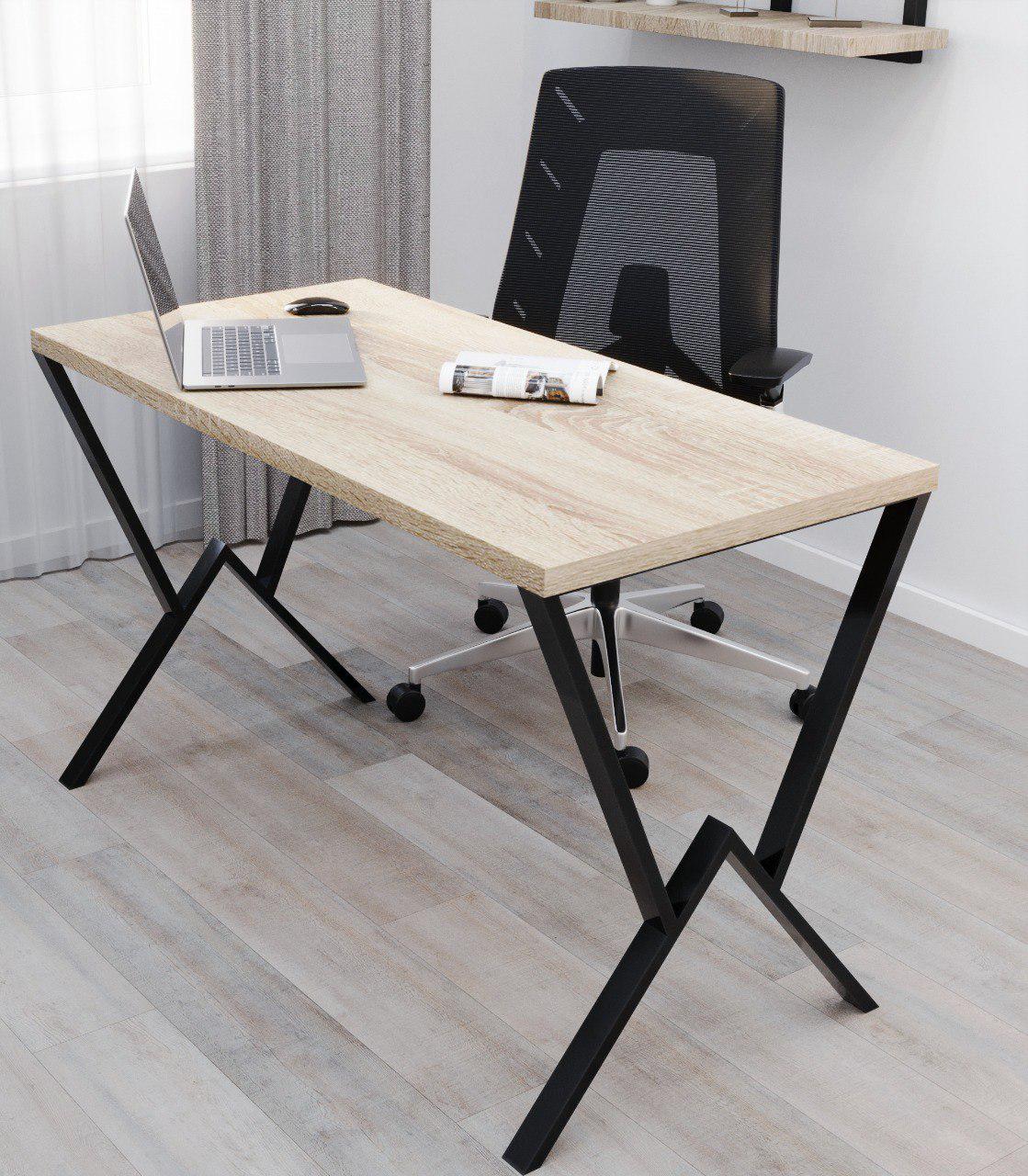 Стол письменный Loft Серия 12 металлический профиль 80х40 мм 1400х700х32 мм Дуб сонома (22721370)