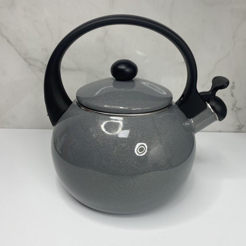 Чайник Kamille KM-1038D эмалированный со свистком 2,2 л Серый (2004668457) - фото 1 Чайник Kamille KM-1038D эмалированный со свистком 2,2 л Серый (2004668457) - фото 1