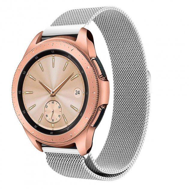 Металевий ремінець Watchbands Milanese Loop для Samsung Gear Sport/Samsung Galaxy Watch 42 мм Silver (WB0012MILANSESILVER) - фото 3