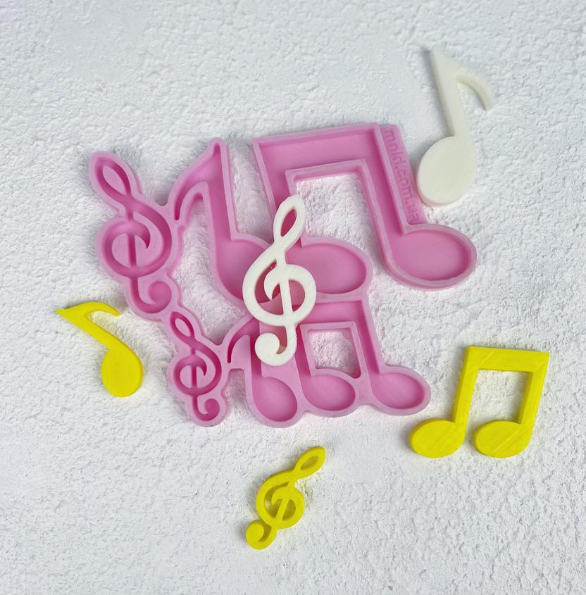 Молд силиконовый Ноты (9052) Молд силиконовый Ноты (9052)