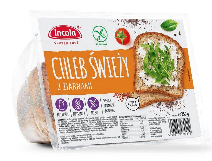 Хлеб без глютена INCOLA с семенами 350 г