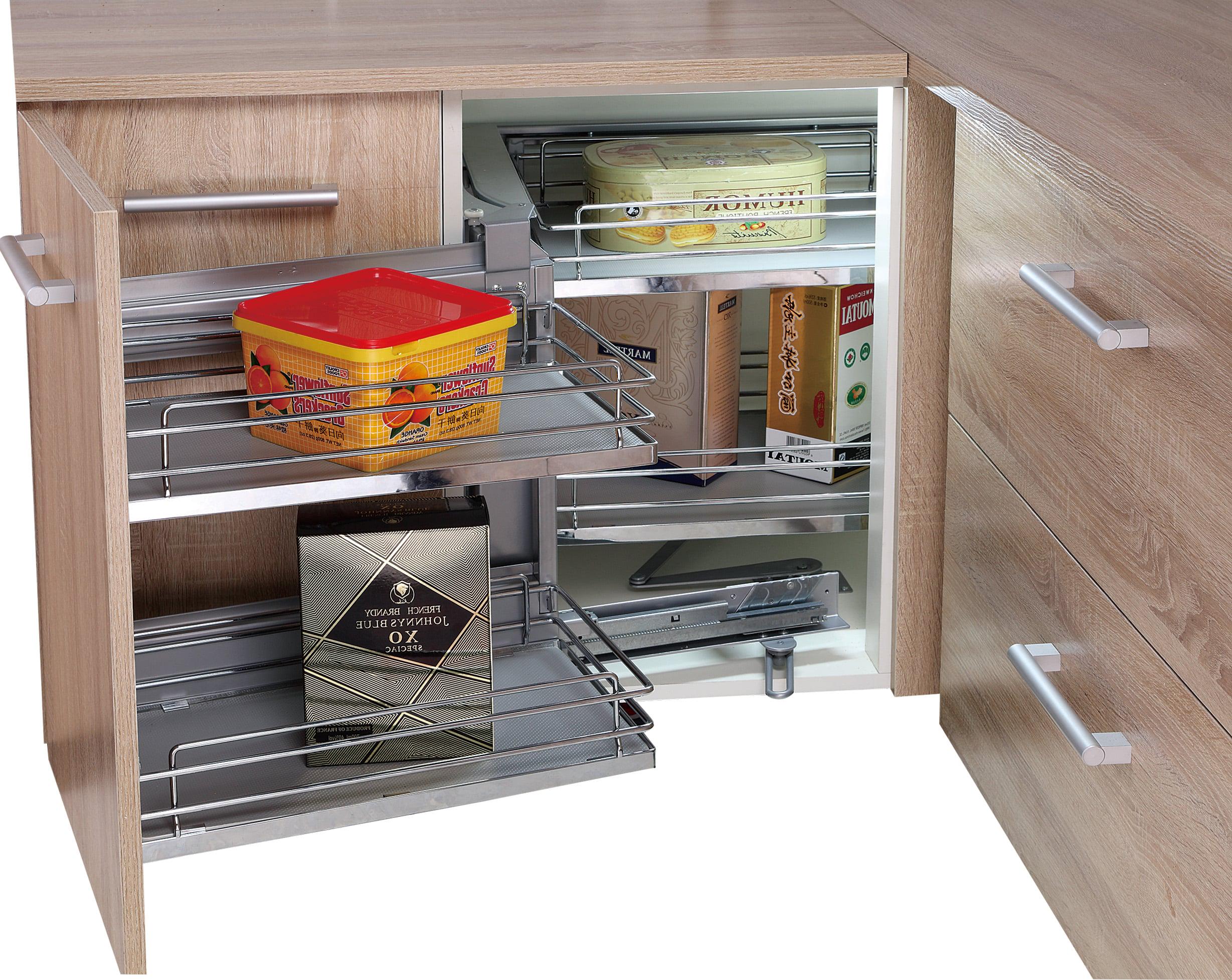 Уголок рациональный левый Giff фасад 450-500 мм Хром (08810)