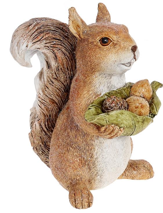 Статуэтка BonaDi Белочка с орешками 15 см Светло-коричневый (218-987)