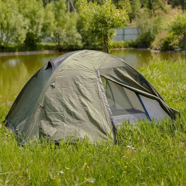 Намет туристичний двомісний з алюмінієвим каркасом для походів та кемпінгу 210x160x120 см Хакі (147-107-LU-017) - фото 4 Намет туристичний двомісний з алюмінієвим каркасом для походів та кемпінгу 210x160x120 см Хакі (147-107-LU-017) - фото 4