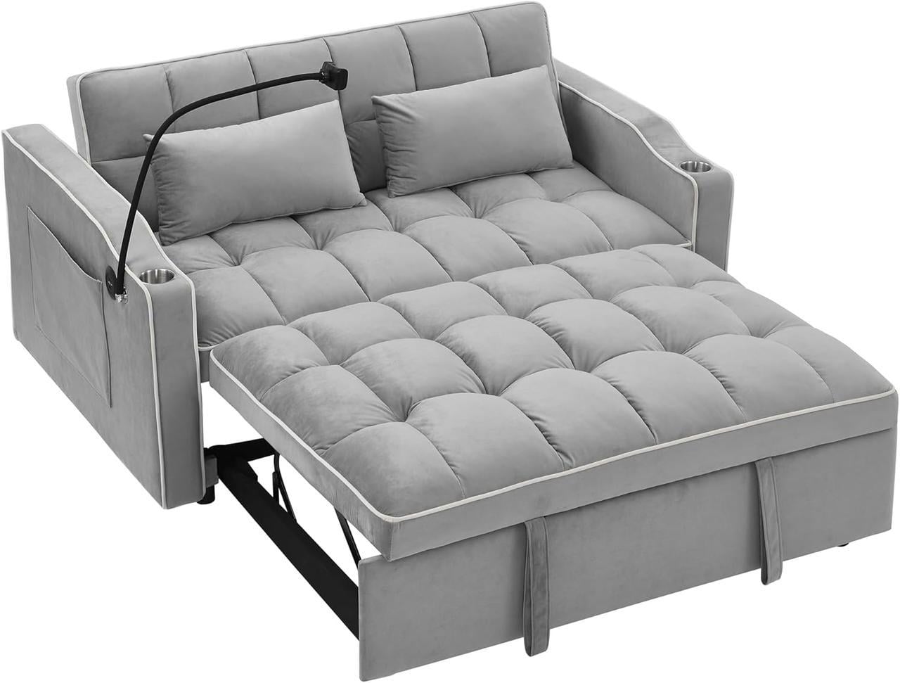 Диван угловой раскладной Fregat Sleeper велюр Серый (28433982)