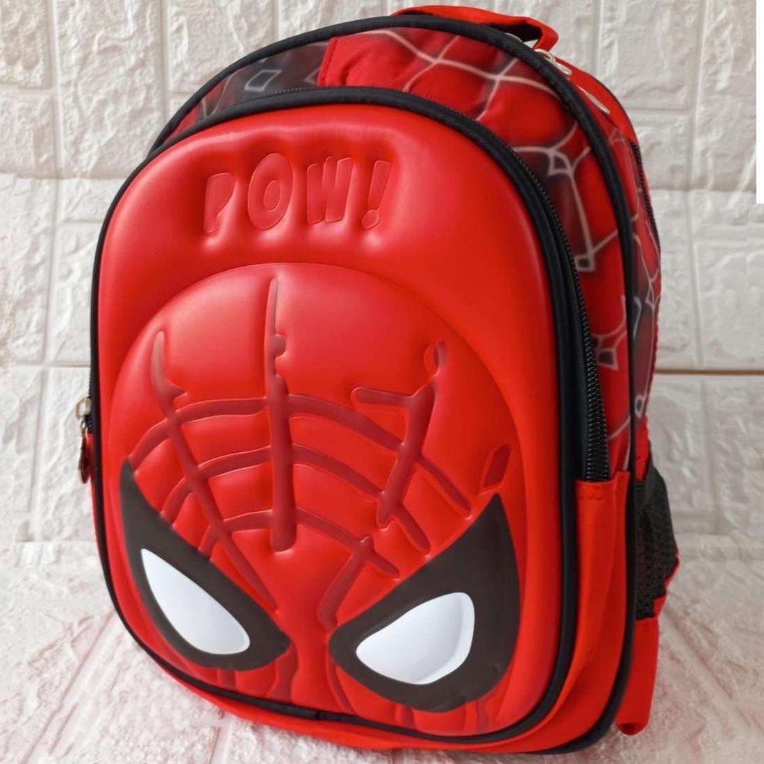 Школьный рюкзак Spider man для мальчика с пеналом и двумя отделениями Красный (2709637847)