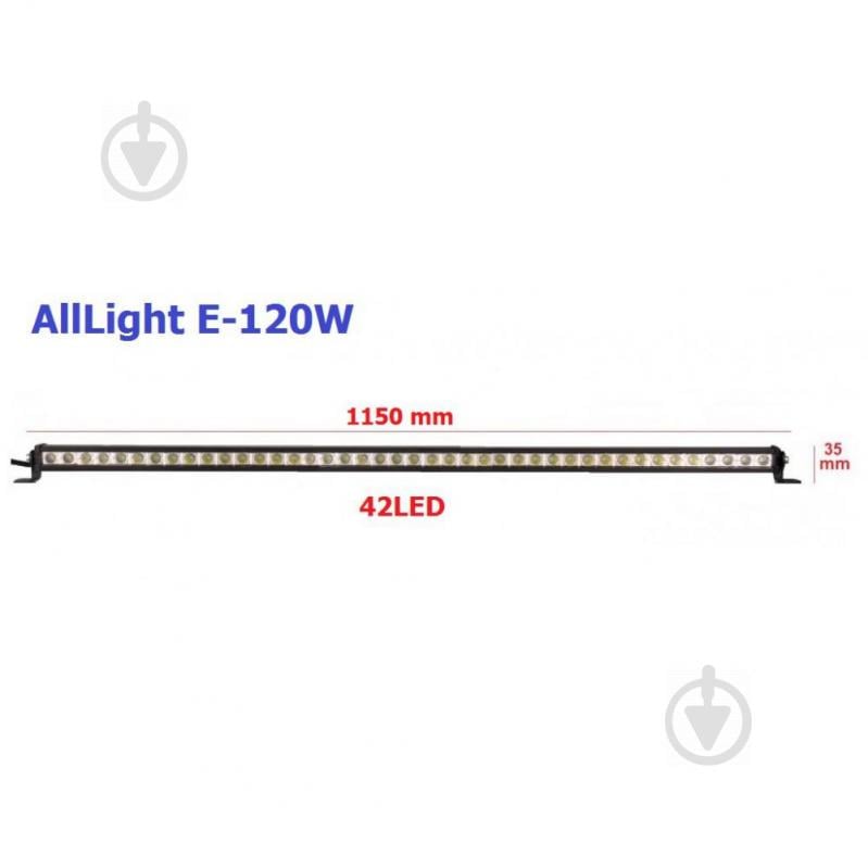 Светодиодная фара AllLight E-120W однорядная 40chip OSRAM 3535 spot 9-30V
