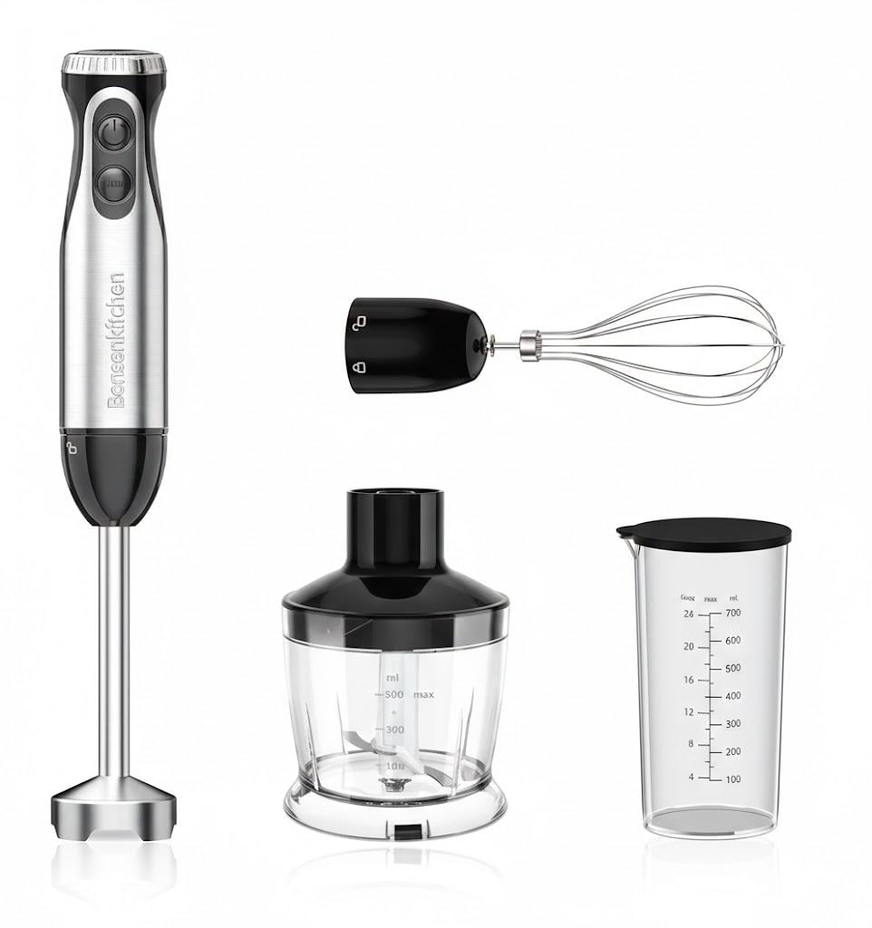 Блендер занурювальний Bonsenkitchen 4в1 1000 Вт (32146498)