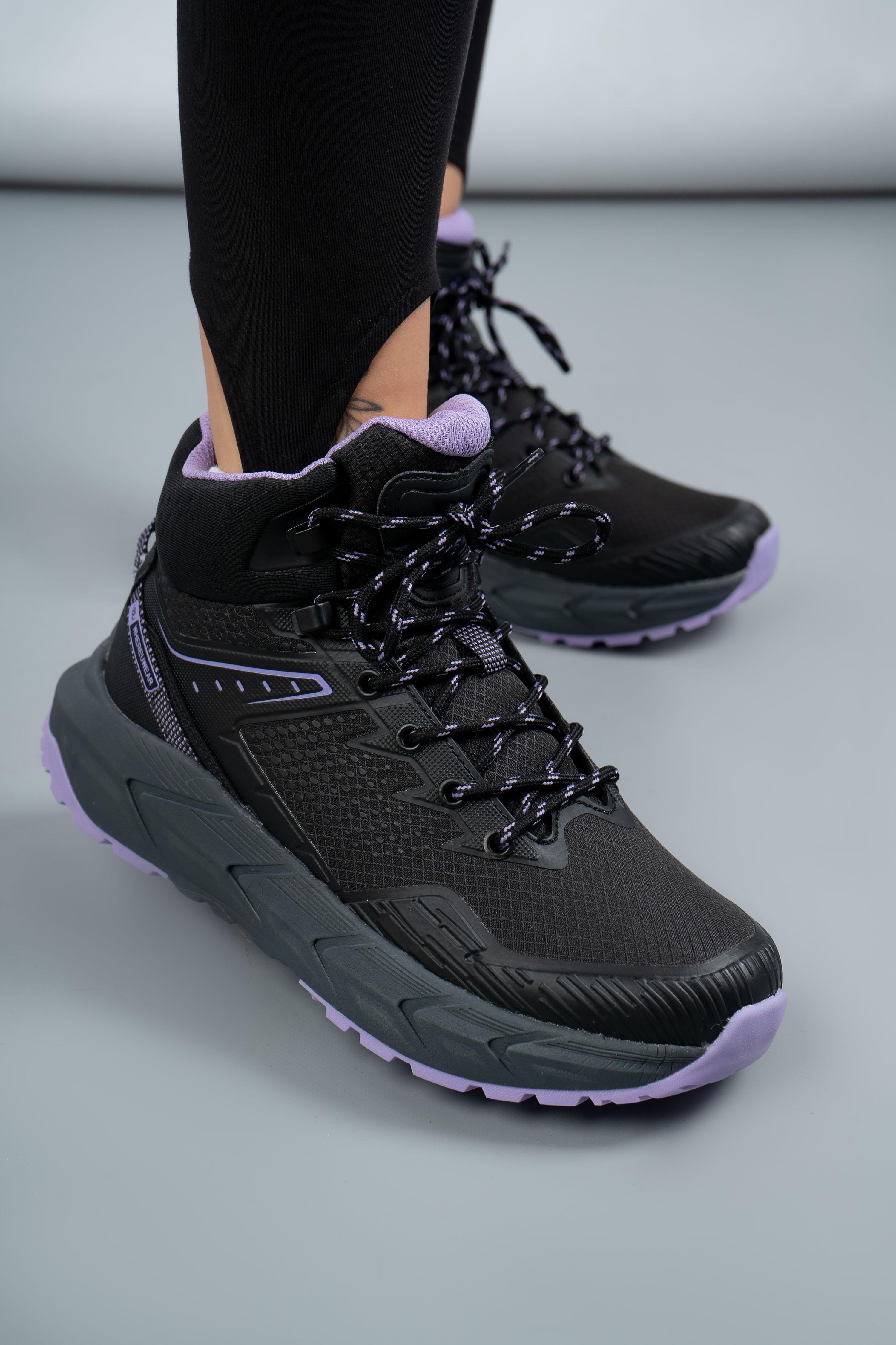 Кроссовки женские высокие Where Uwear WUW6034W-BLACK/PURPLE р. 40 Черный (346677_40)