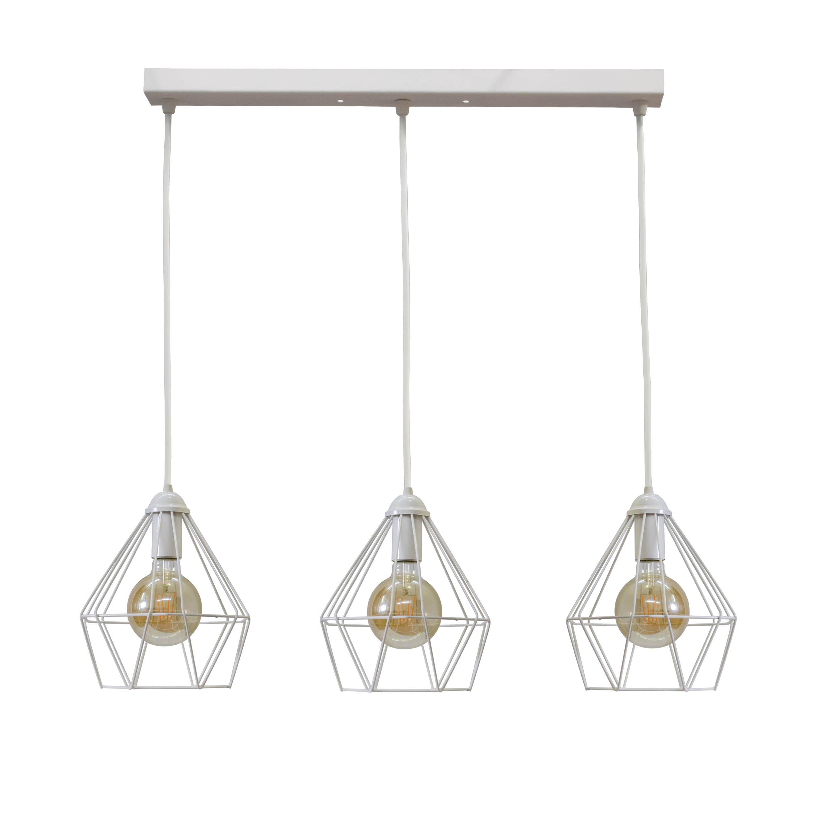 Светильник подвесной MSK Electric на три лампы Белый NL 0537-3W