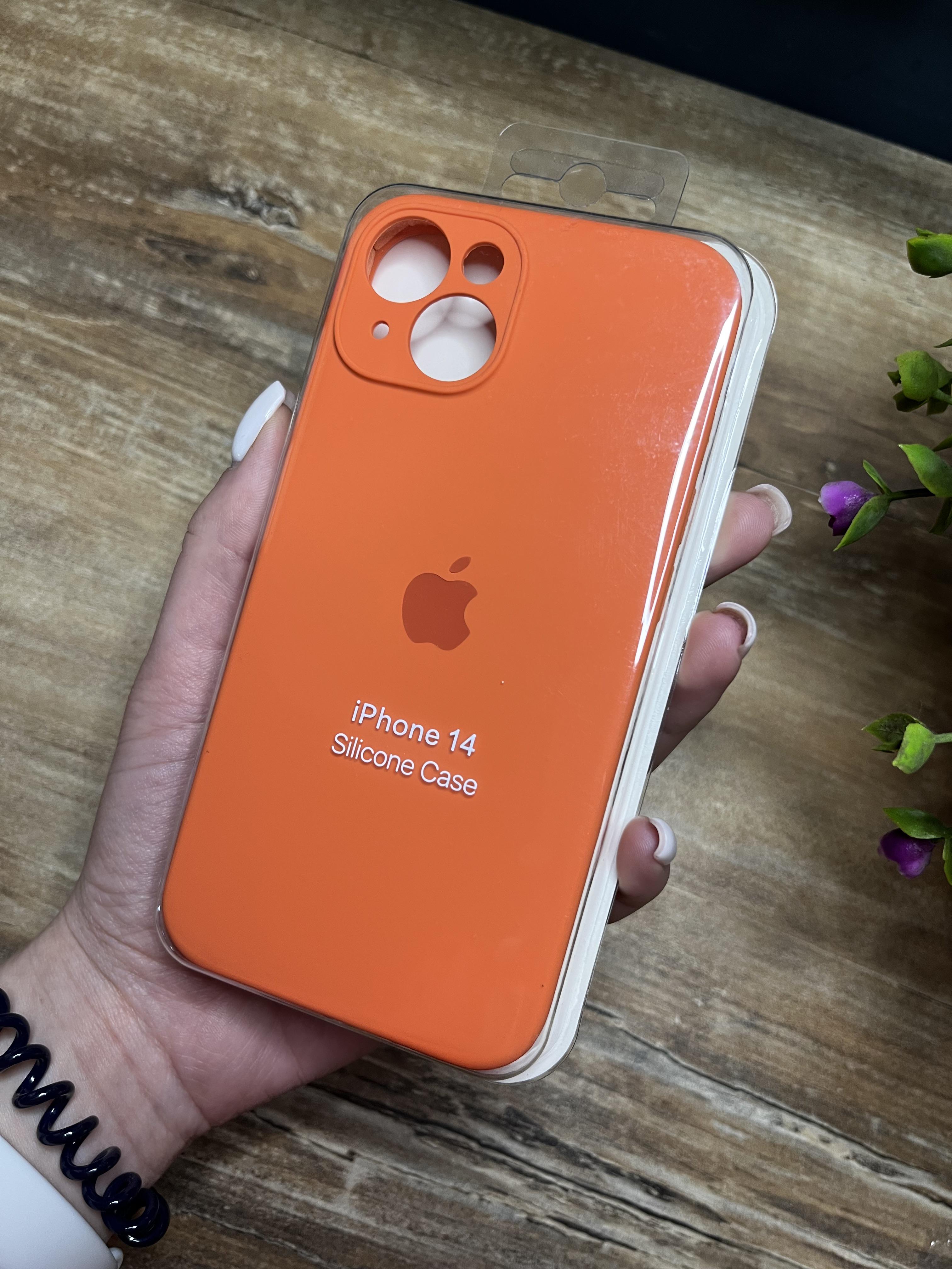 Чохол накладка на iPhone (Айфон) 14 закритий низ та закрита камера silicone case full camera на apple