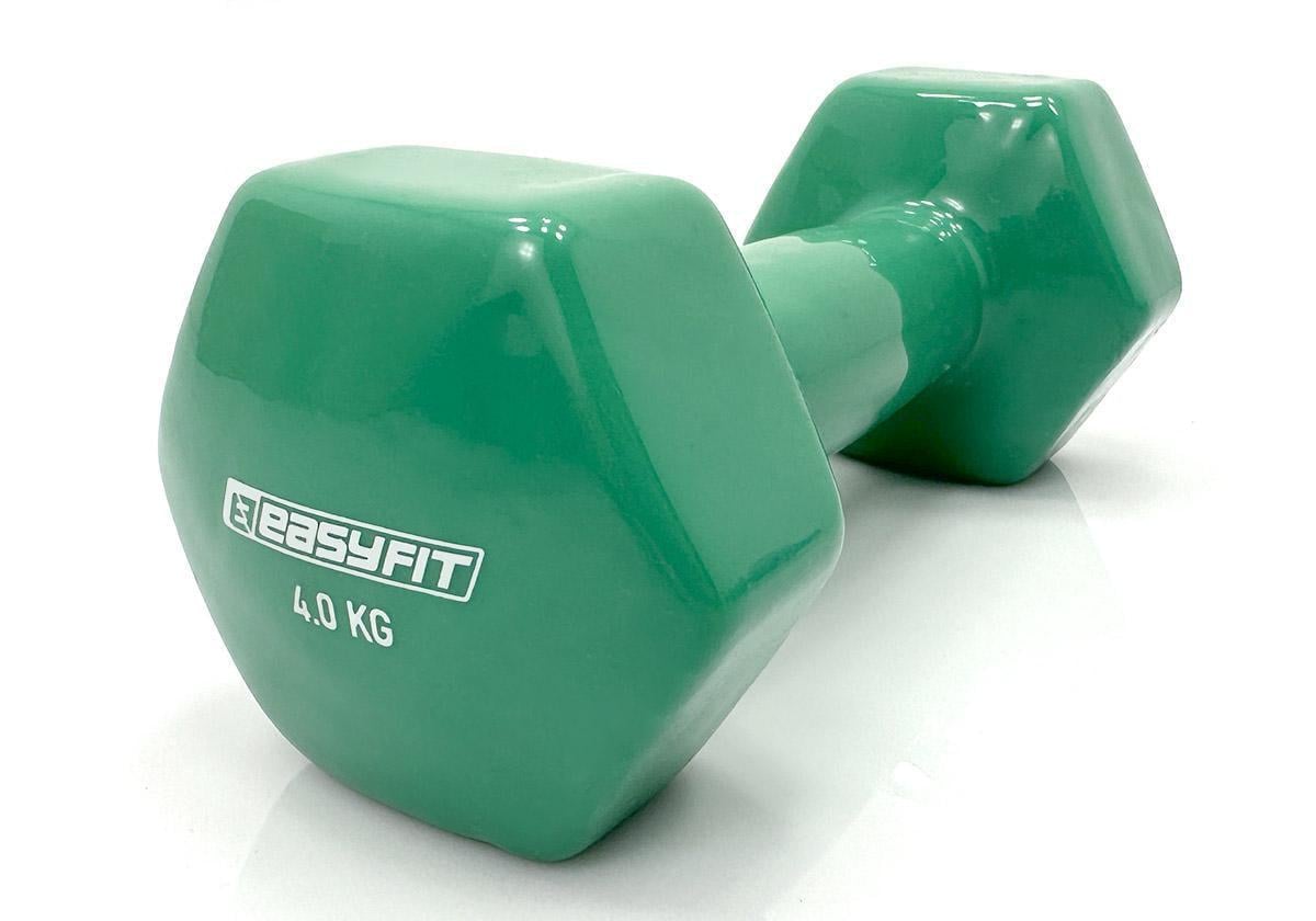 Гантель для фітнесу EasyFit 4 кг з вініловим покриттям Зелений (EF-0040-G) Гантель для фітнесу EasyFit 4 кг з вініловим покриттям Зелений (EF-0040-G)