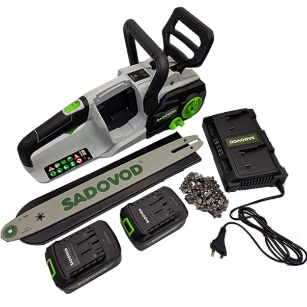 Пила цепная аккумуляторная безщеточная SADOVOD SCS-350Е 20V-4A