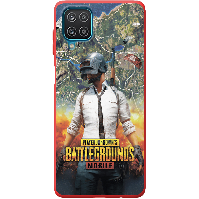 Чехол BoxFace Samsung A125 Galaxy A12 PUBG Mobile Красный силикон (41506-up2309-41673)