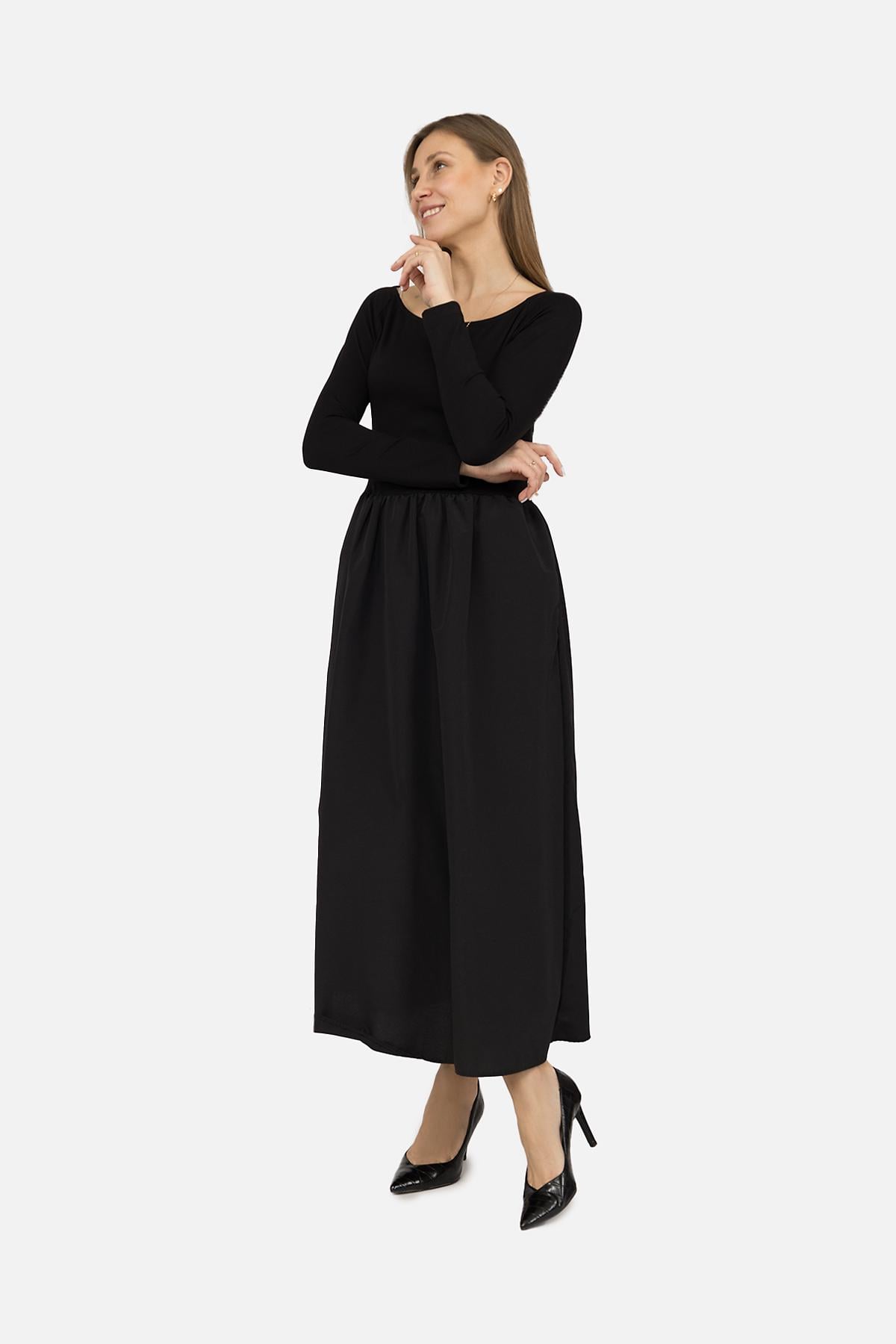 Платье клеш женское Yuki ЦБ-00269360 р. 48 Черный (SKT001043183)