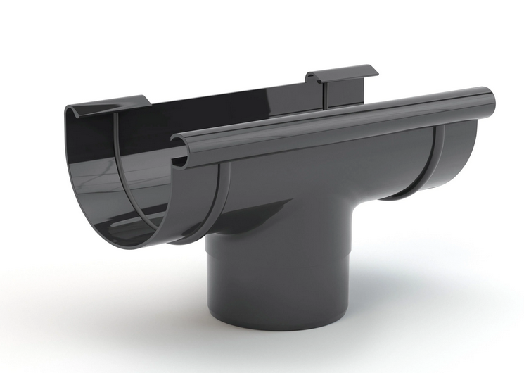 Лійка ринви Gamrat 100/90 мм Графітовий (314-722-000) - фото 1