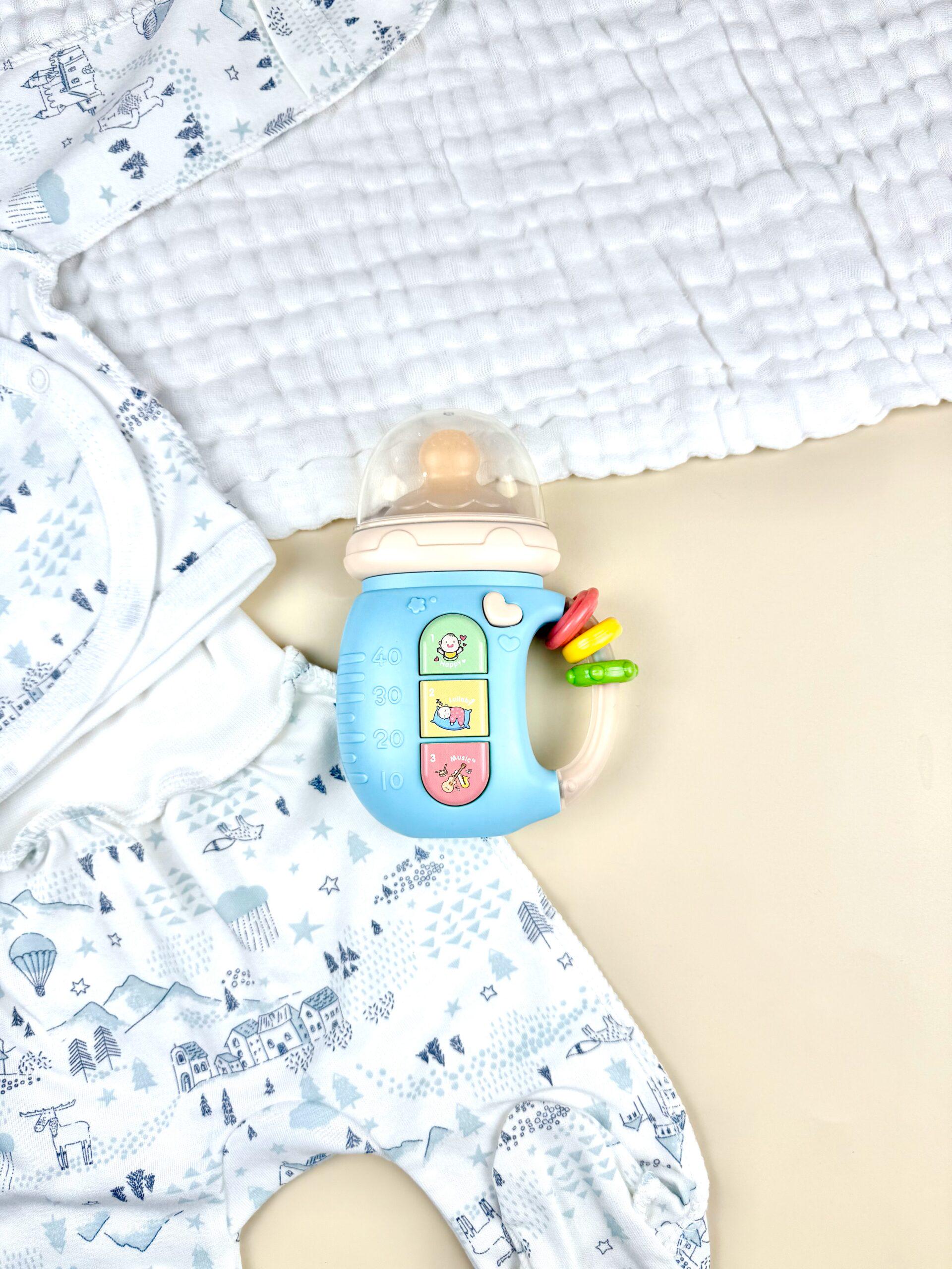 Игрушка развивающая музыкальная бутылочка-телефон 5в1 Голубой (10187) - фото 9 Игрушка развивающая музыкальная бутылочка-телефон 5в1 Голубой (10187) - фото 9