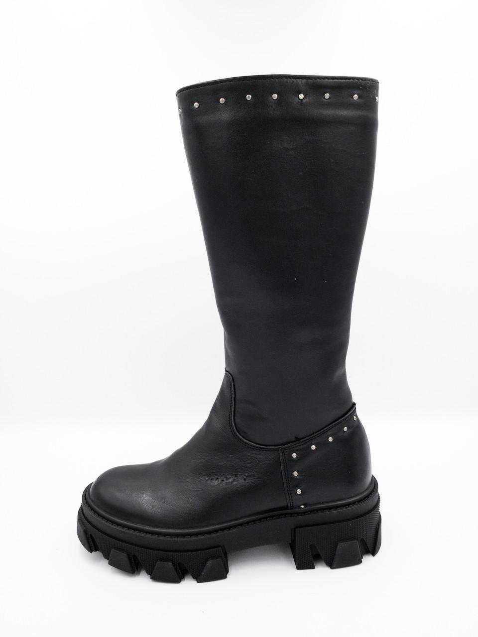 Сапоги демисезонные женские Bistfor натуральная кожа р. 36 Черный (96600/512ут) - фото 2 Сапоги демисезонные женские Bistfor натуральная кожа р. 36 Черный (96600/512ут) - фото 2