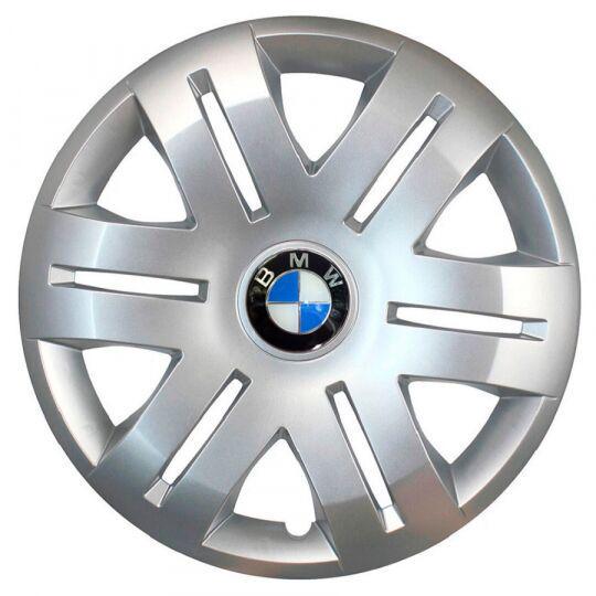 Ковпаки автомобільні SKS 406 R16 з логотипом BMW 4 шт. Сріблястий