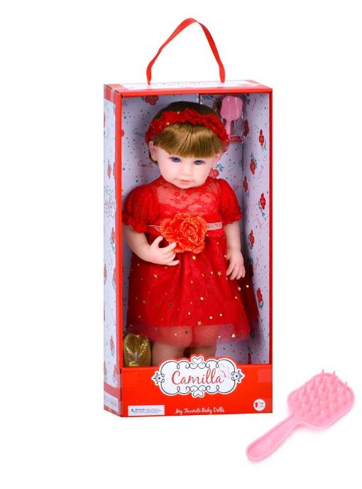 Лялька 52 см звук гребінець бат 27х55х15 см