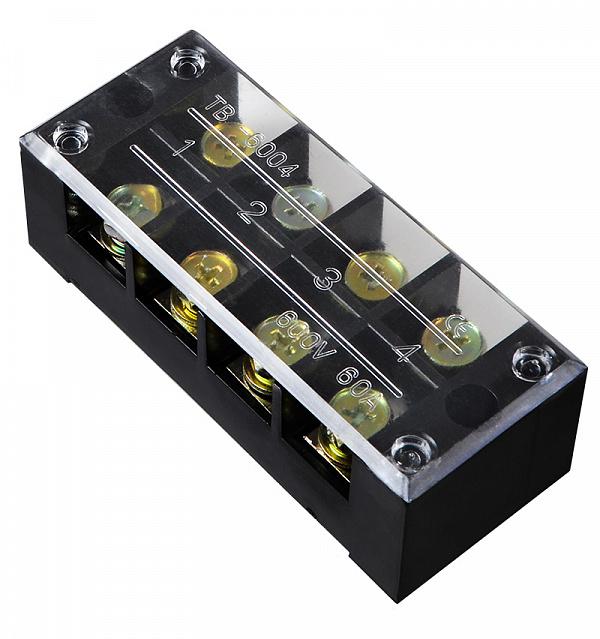 Колодка клемна в корпусі CHINT TB-6004 4P 60A 600V (558023)