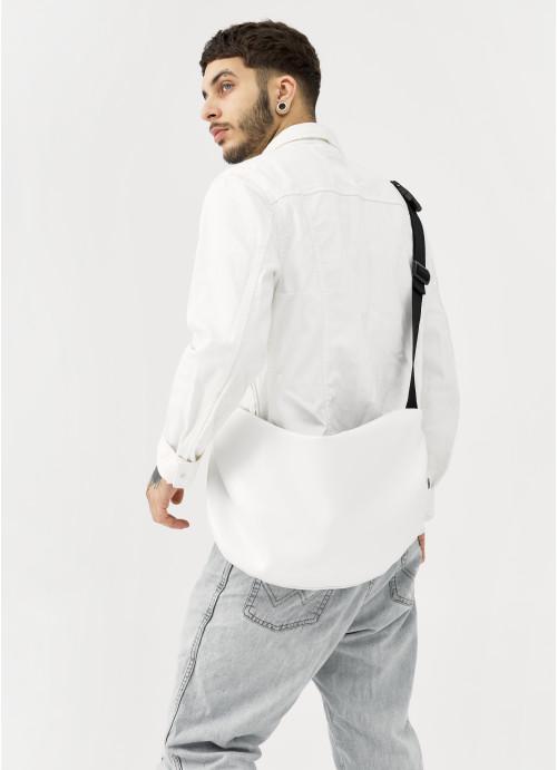 Мужская сумка хобо Sambag Белый (720058428) - фото 7 Мужская сумка хобо Sambag Белый (720058428) - фото 7