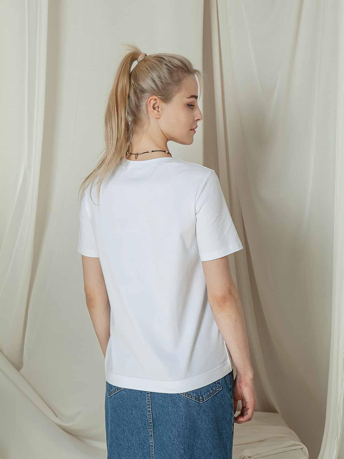 Футболка жіноча базова FROMUS XXL Білий (2584-1) - фото 3 Футболка жіноча базова FROMUS XXL Білий (2584-1) - фото 3