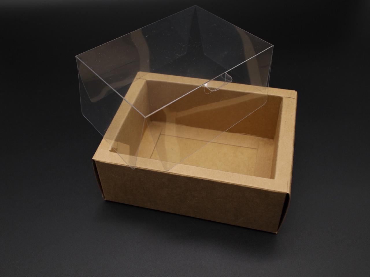 Коробка-пенал подарочная с прозрачной крышкой для десертов 14х11х5 Крафт (OA-19) - фото 3 Коробка-пенал подарочная с прозрачной крышкой для десертов 14х11х5 Крафт (OA-19) - фото 3