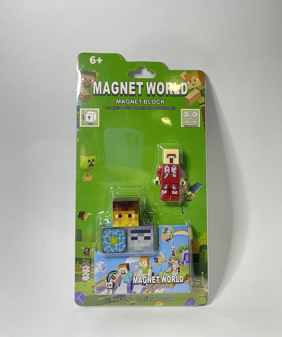 Конструктор Магнитные миниблоки Майнкрафт Зеленый