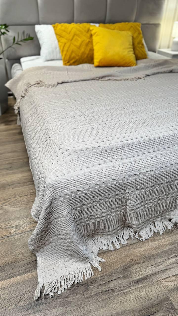 Покривало вафельне Піку євро 200х230 см Пудровий (П4К-mur-vaf-pl-001-03) - фото 1 Покривало вафельне Піку євро 200х230 см Пудровий (П4К-mur-vaf-pl-001-03) - фото 1