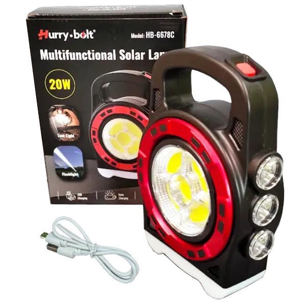 Фонарь переносной 6678С-3LED+5COB Powerbank Li-Ion Waterproof солнечная батарея ЗУ microUSB Box (2245502085)