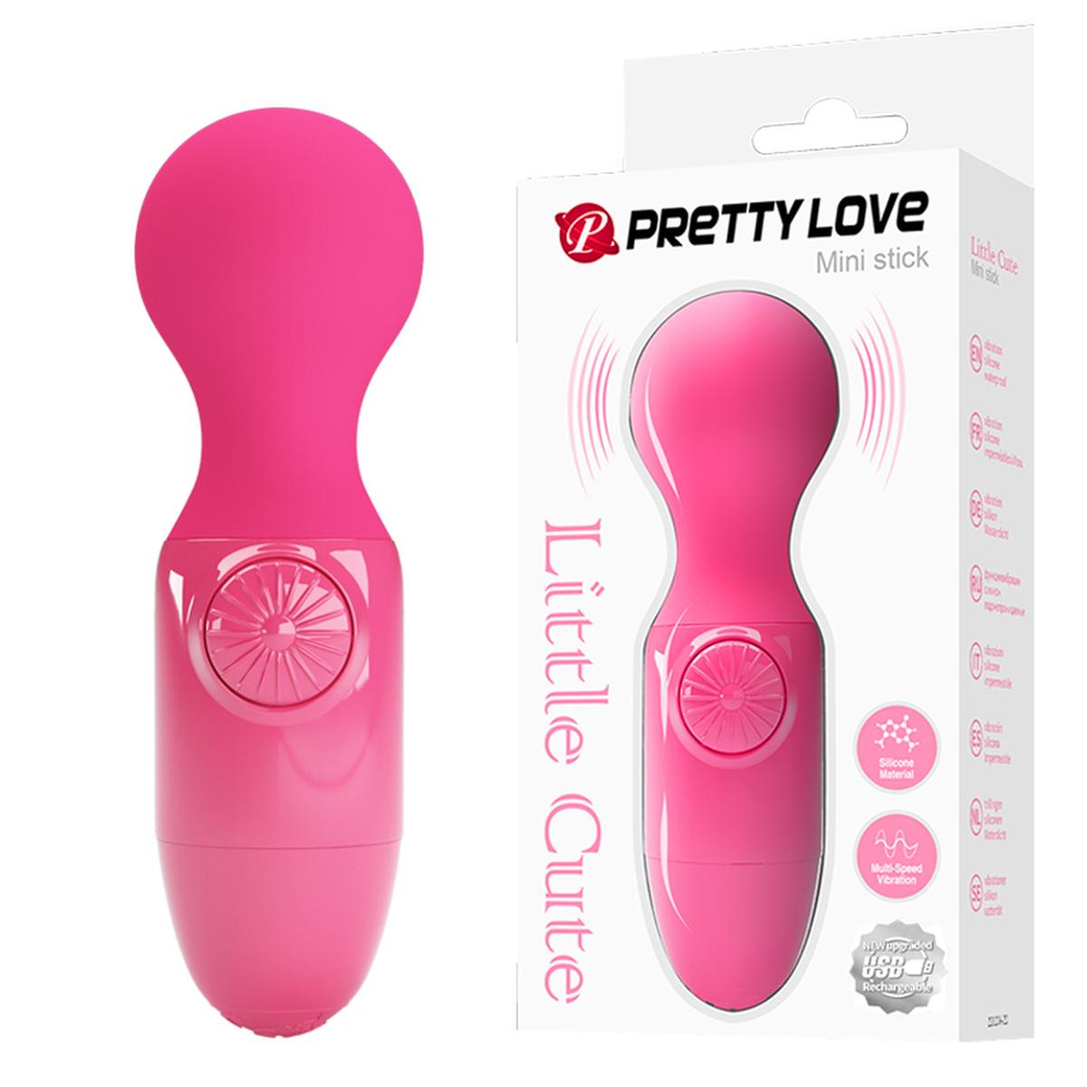 Мини-вибратор Pretty Love Little Cute 3,8 см Розовый (BI-014998-DC)
