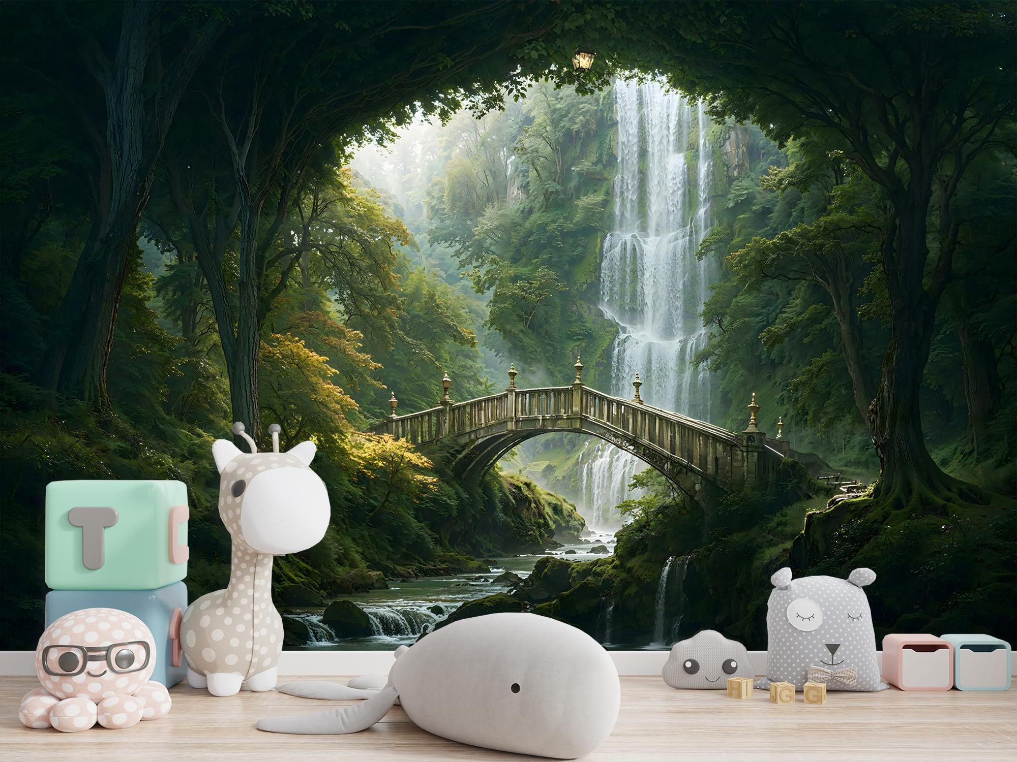 Фотошпалери флізелінові Upstream Міст у лісі ельфів 368х245 см (S5KID-077/7) - фото 4 Фотошпалери флізелінові Upstream Міст у лісі ельфів 368х245 см (S5KID-077/7) - фото 4