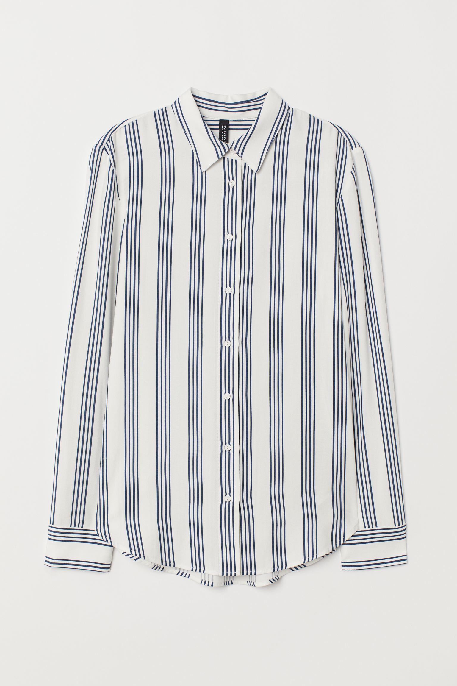 Блуза H&M Полоска р. 40 Бело-синий (1511745829)