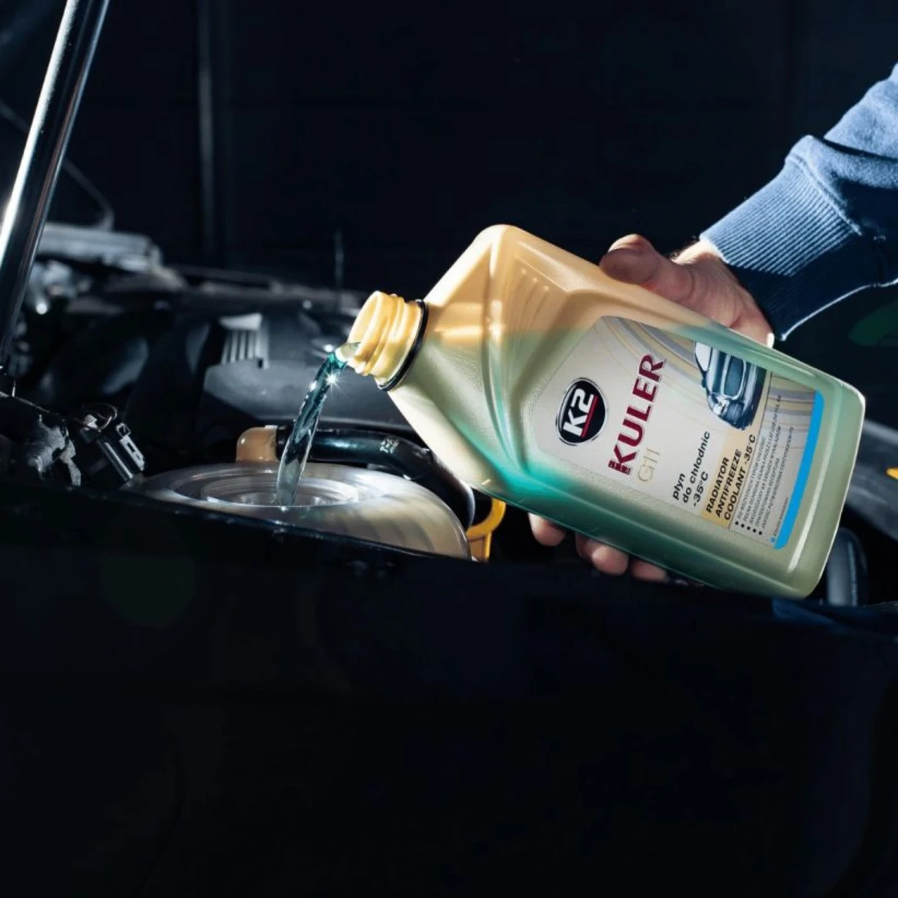 Жидкость охлаждающая K2 Kuler Long Life -35 °C G11 1 л Голубой - фото 2 Жидкость охлаждающая K2 Kuler Long Life -35 °C G11 1 л Голубой - фото 2