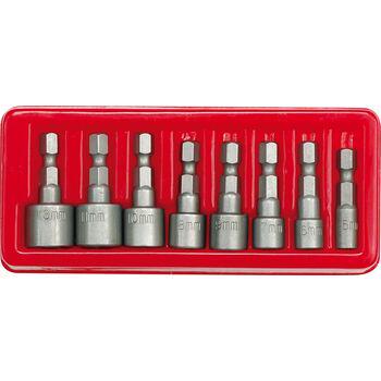 Насадки отверточные торцевые (бита) VOREL : HEX 1/4". M5-13 мм. Набор 8 шт. (66113)