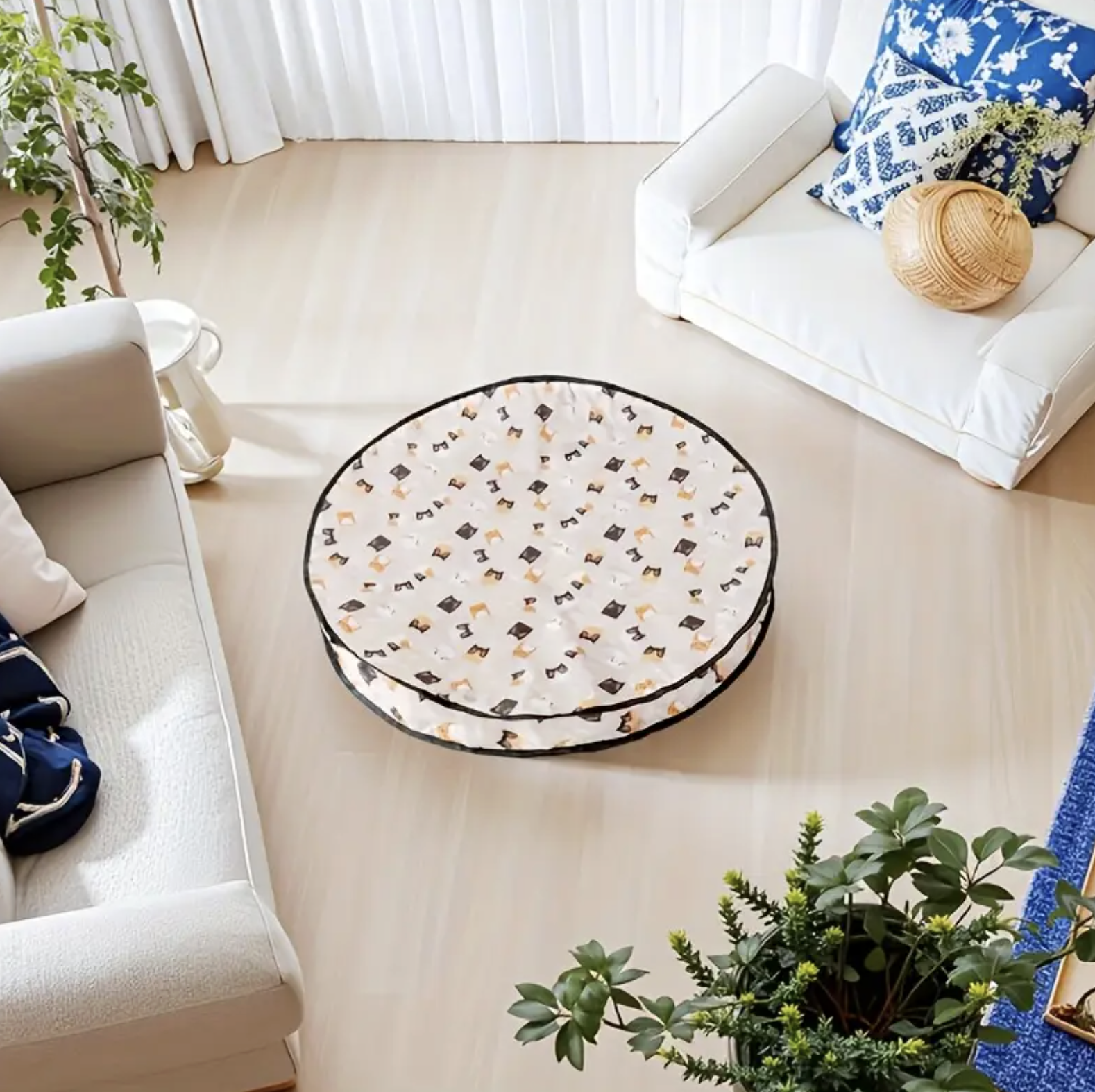 Килим ігровий для полювання для котів Бежевий - фото 5 Килим ігровий для полювання для котів Бежевий - фото 5