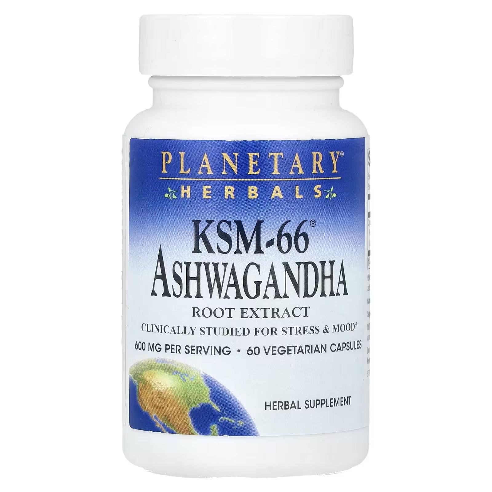 Ашваганда Planetary Herbals KSM-66 300 мг 60 вег.кап. Ашваганда Planetary Herbals KSM-66 300 мг 60 вег.кап.