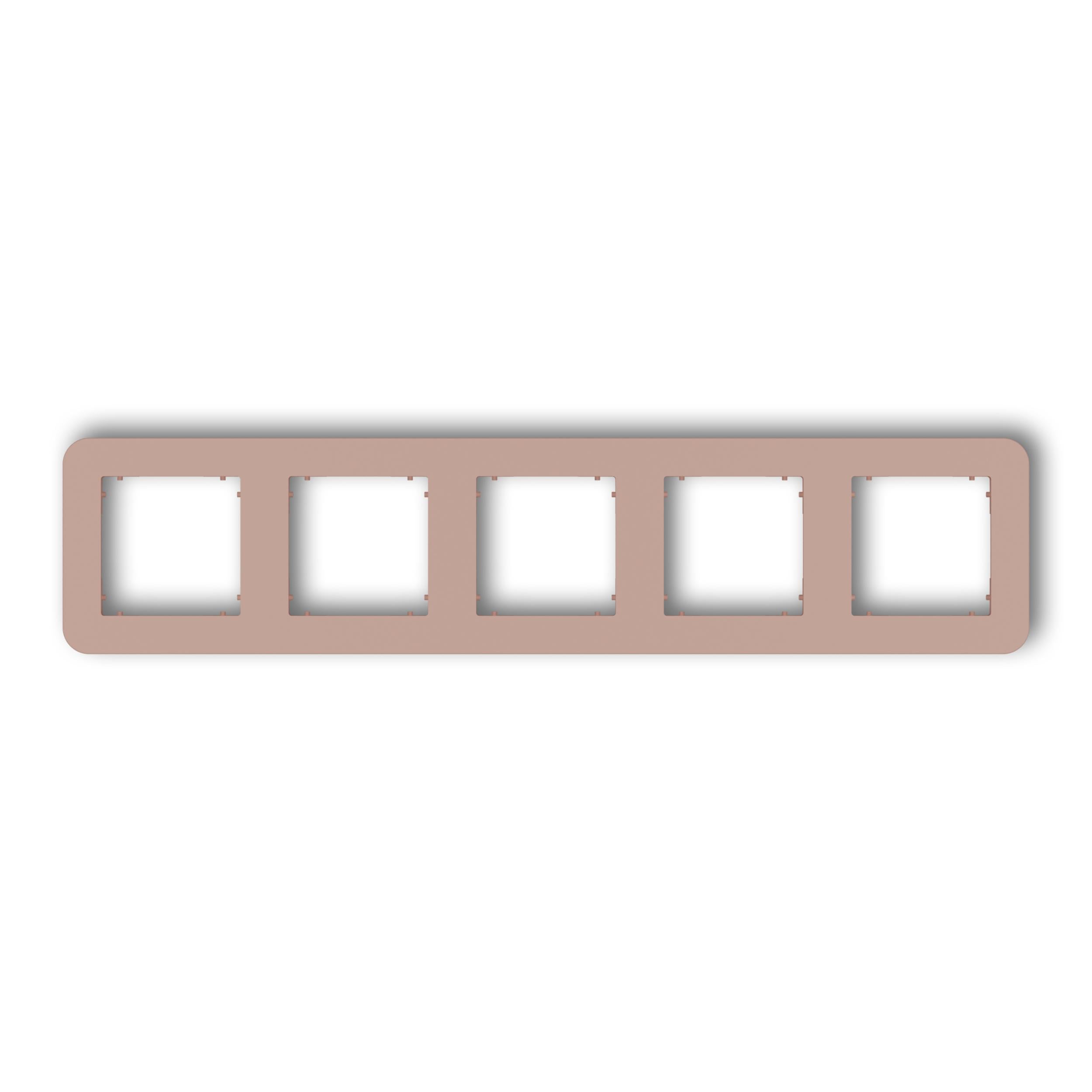 Рамка 5-местная универсальная закругленная Karlik Mini Лососевый (62MRTZ-5)