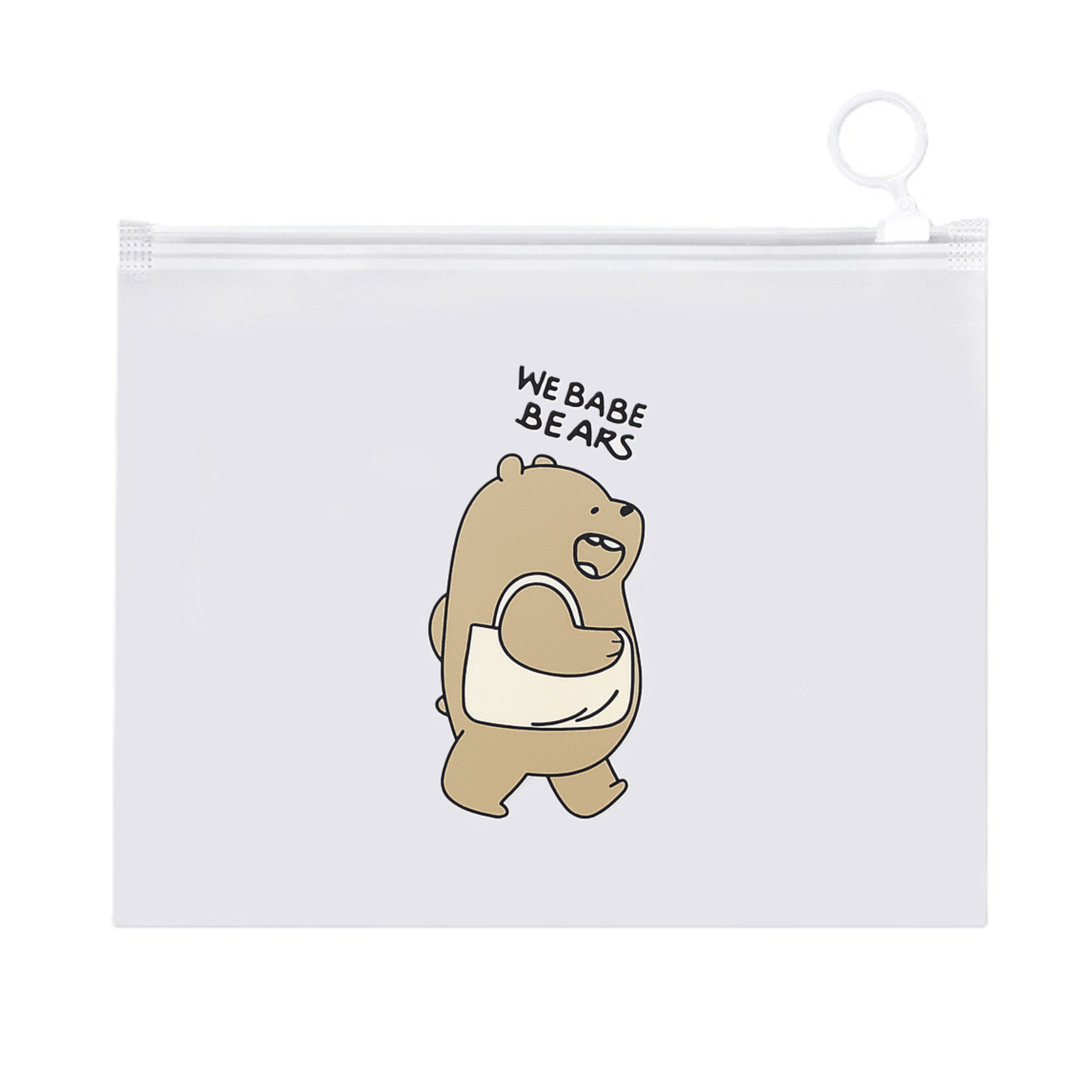 Папка-пенал з бігунком Grizz We Bare Bears Ґрізз Ми звичайні ведмеді А5 Різнокольоровий/Прозорий