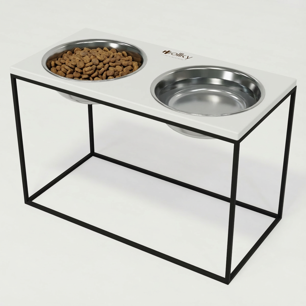 Миски на подставке для очень больших собак Hollky Base XXL40 2х2,8 л (BXXL40-643240-BLWH) - фото 1 Миски на подставке для очень больших собак Hollky Base XXL40 2х2,8 л (BXXL40-643240-BLWH) - фото 1