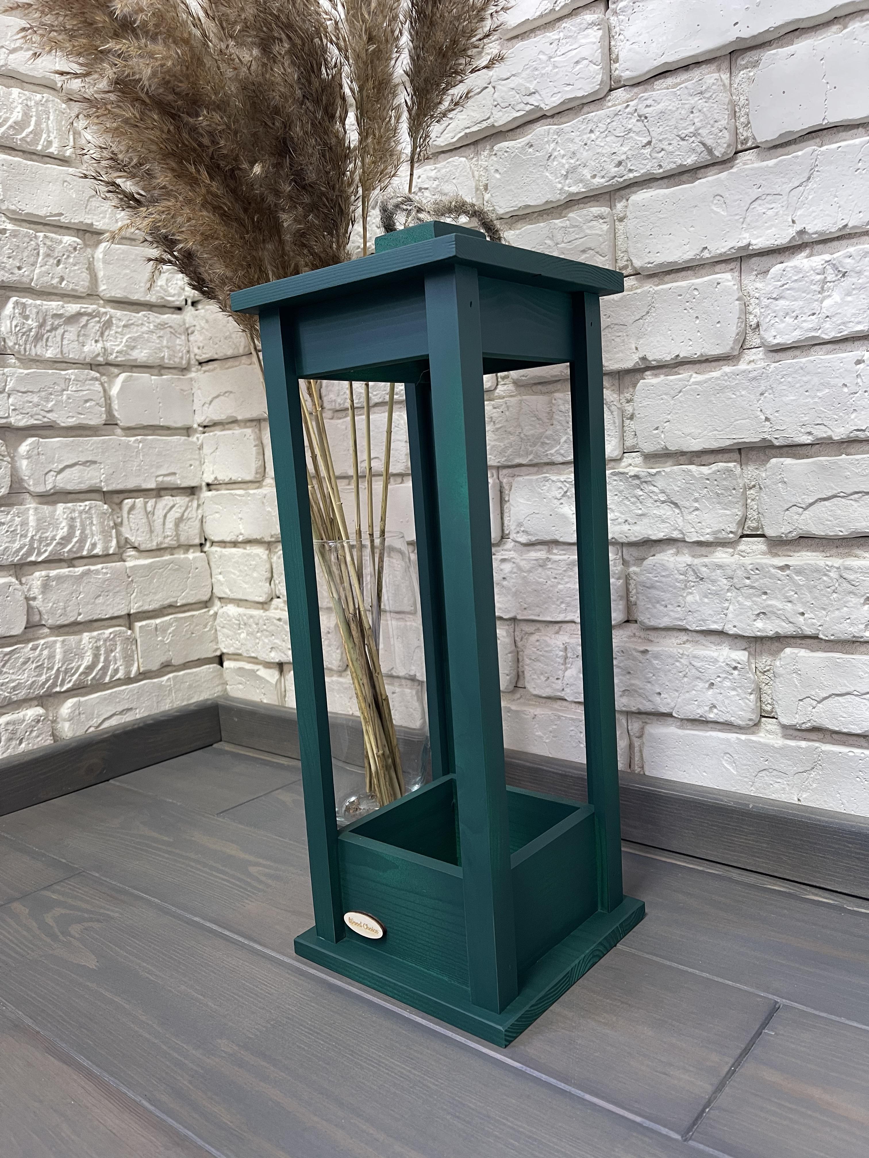 Подсвечник деревянный Wood Choice Фонарь 17х17х45 Зеленый - фото 2 Подсвечник деревянный Wood Choice Фонарь 17х17х45 Зеленый - фото 2