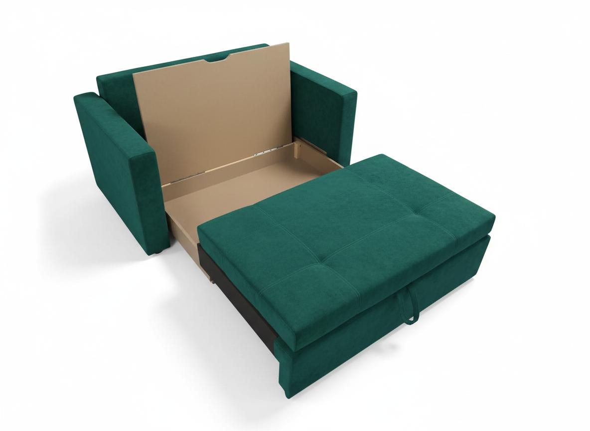 Диван раскладной прямой Tobi Sho Аркс велюр Fiore 150x93 см Изумрудный (Emerald) - фото 5
